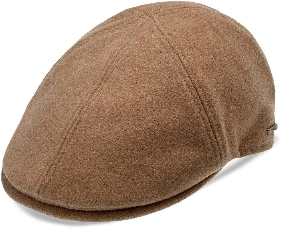 Luxe Wool Grand Master Duckbill Cap – 6-Panel Classic Style with Soft Cotton Liner and Suede Brim Underside – Timeless Colors