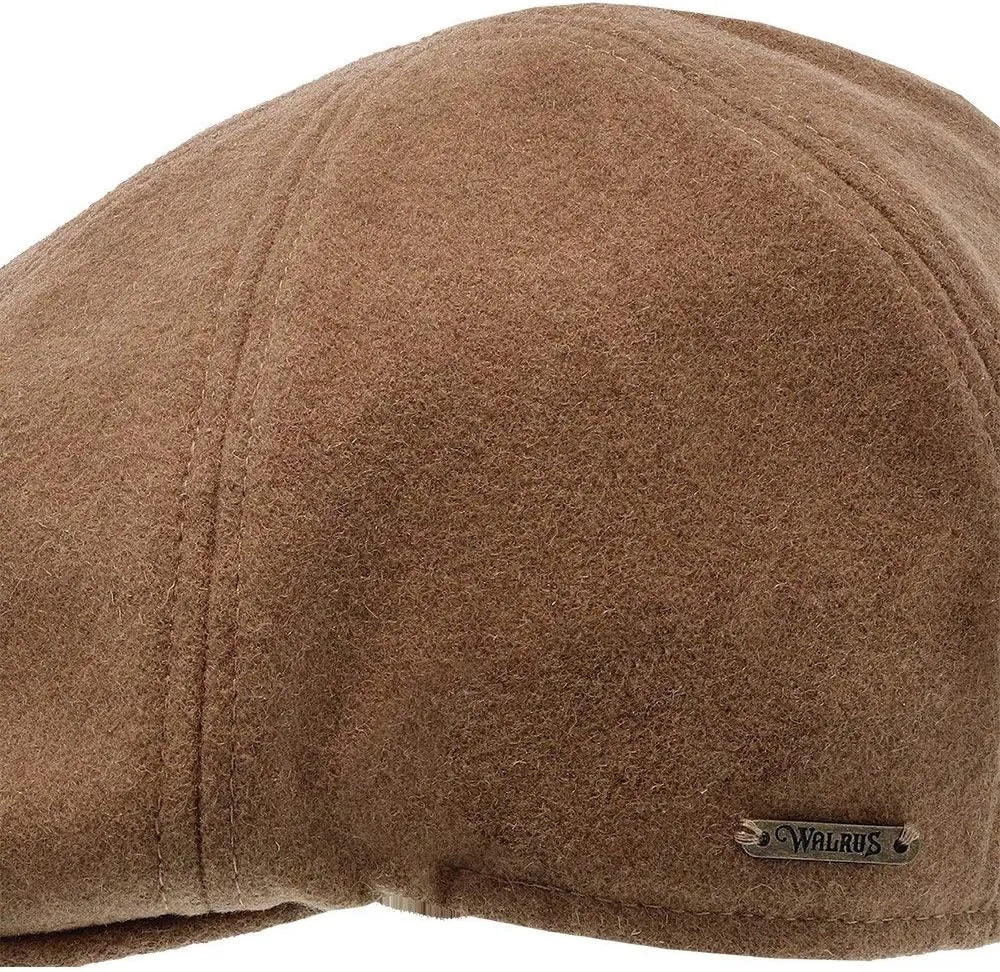 Luxe Wool Grand Master Duckbill Cap – 6-Panel Classic Style with Soft Cotton Liner and Suede Brim Underside – Timeless Colors