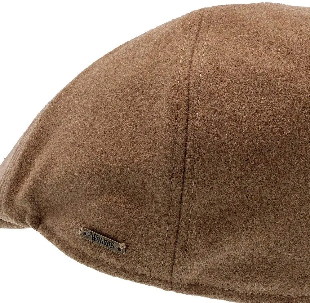 Luxe Wool Grand Master Duckbill Cap – 6-Panel Classic Style with Soft Cotton Liner and Suede Brim Underside – Timeless Colors