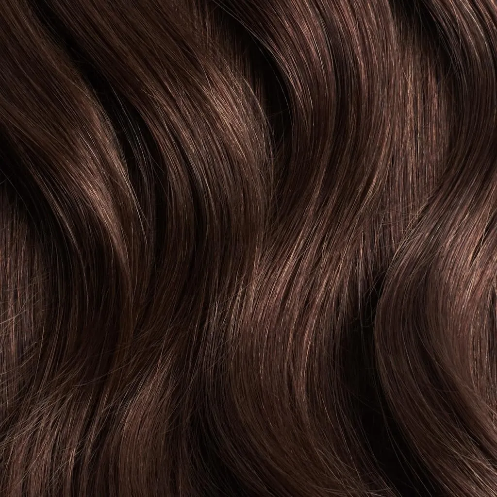 Luxy 100% Remy Human Hair Extensions for Thin Hair Thinning Hair Fill-Ins – 6 Seamless Wefts Multi-Dimensional Color Blend - Natural-Looking Volume & Coverage 50 grams 12" Chocolate Brown Thinning