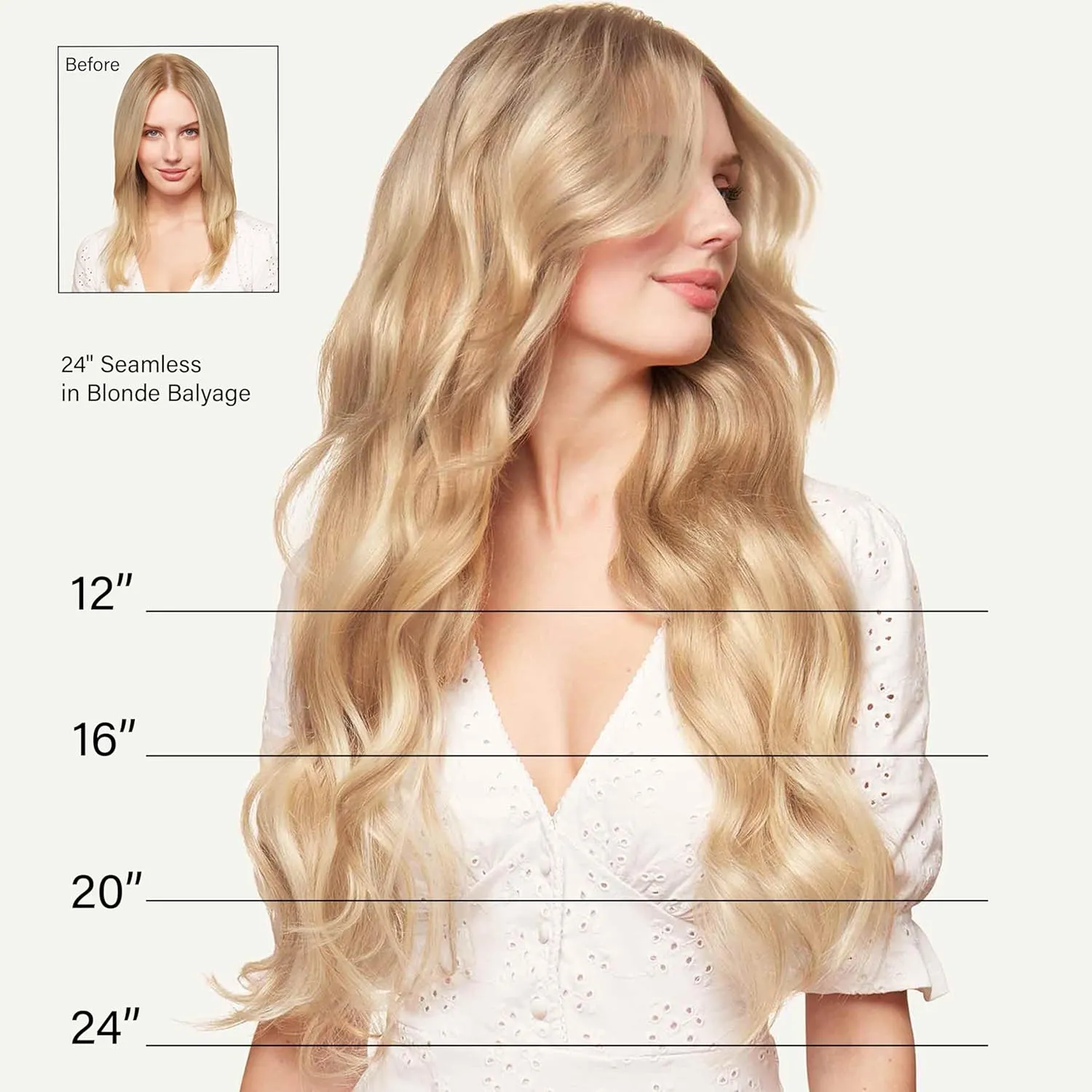 Luxy 100% Remy Human Hair - Seamless Clip-In Hair Extensions - Multi-Dimensional Color for Natural Blending, Adds Volume & Length 240 grams 24" Neutral Brown Seamless
