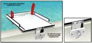 MAGMA Products, T10-311B Econo Mate Bait and Filet Table, White/Black, 12-Inch