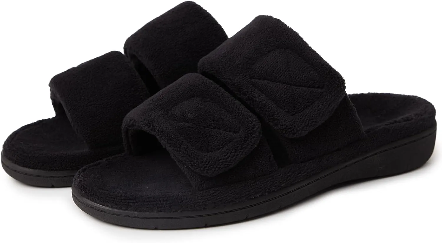 Magtoe Women's Adjustable Straps Slippers with Arch Support Open toe Indoor Slip on Slippers Cozy Memory Foam