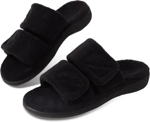 Magtoe Women's Adjustable Straps Slippers with Arch Support Open toe Indoor Slip on Slippers Cozy Memory Foam