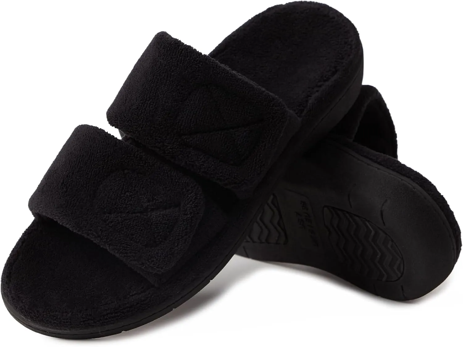Magtoe Women's Adjustable Straps Slippers with Arch Support Open toe Indoor Slip on Slippers Cozy Memory Foam