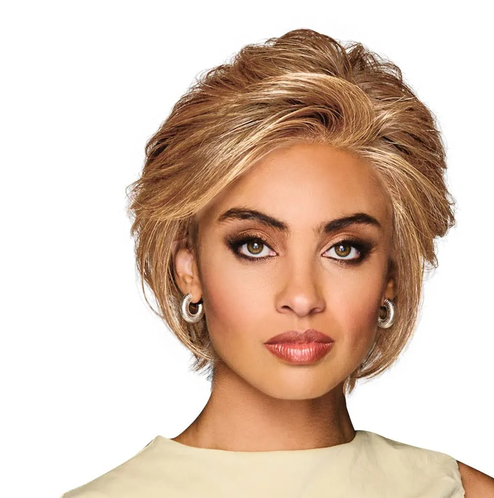 MAKE A STATEMENT Layered Modern Chin-Length Bob Wig, Designer Series by Hairuwear, Average Cap Size, GF14-22SS Wheat