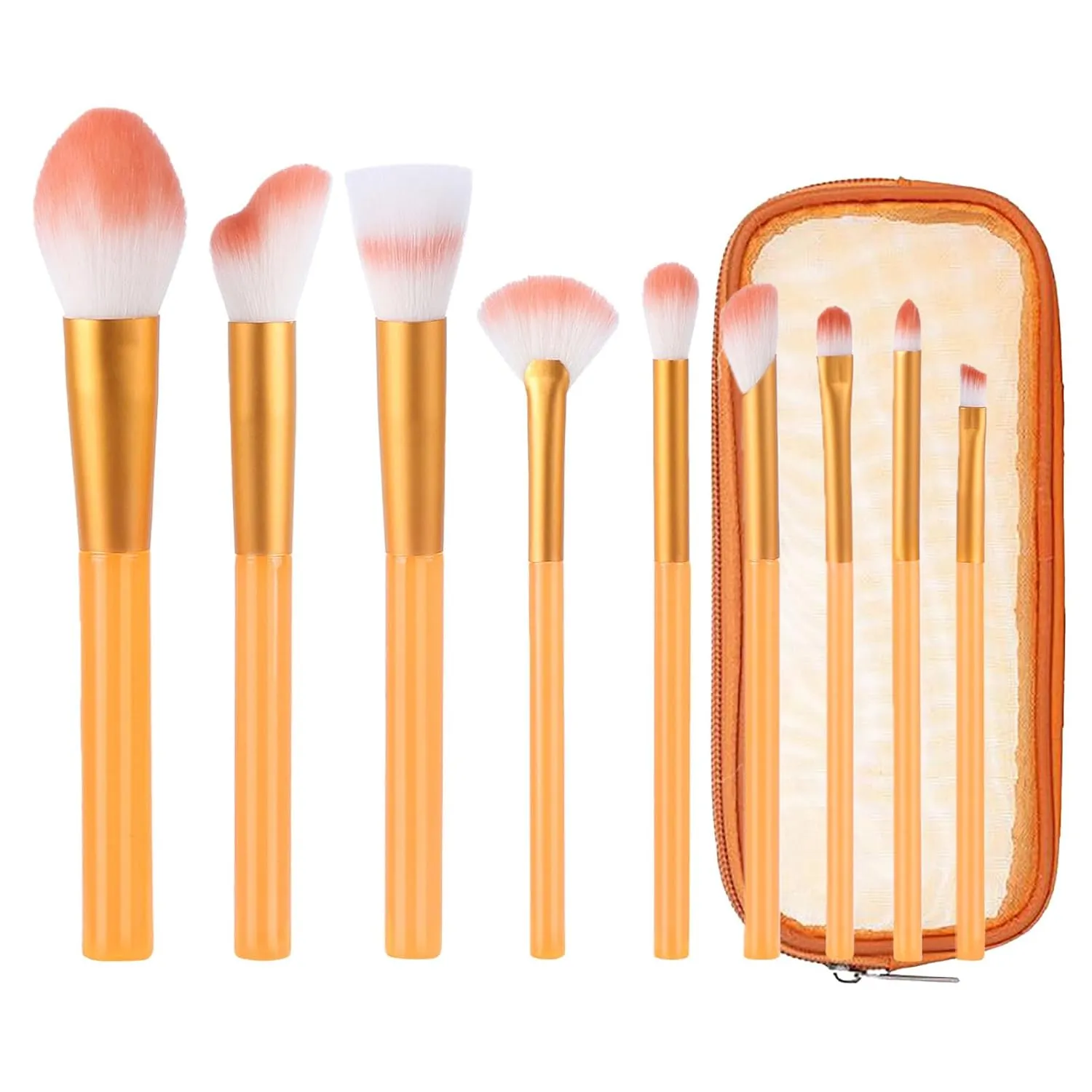 Makeup Brush Set with Organizer Bag, 9 Pcs Premium Synthetic Powder Foundation Brush,Eyeliner Blending Contour Concealer Eyeshadow Brush,Birthday Gifts for Women