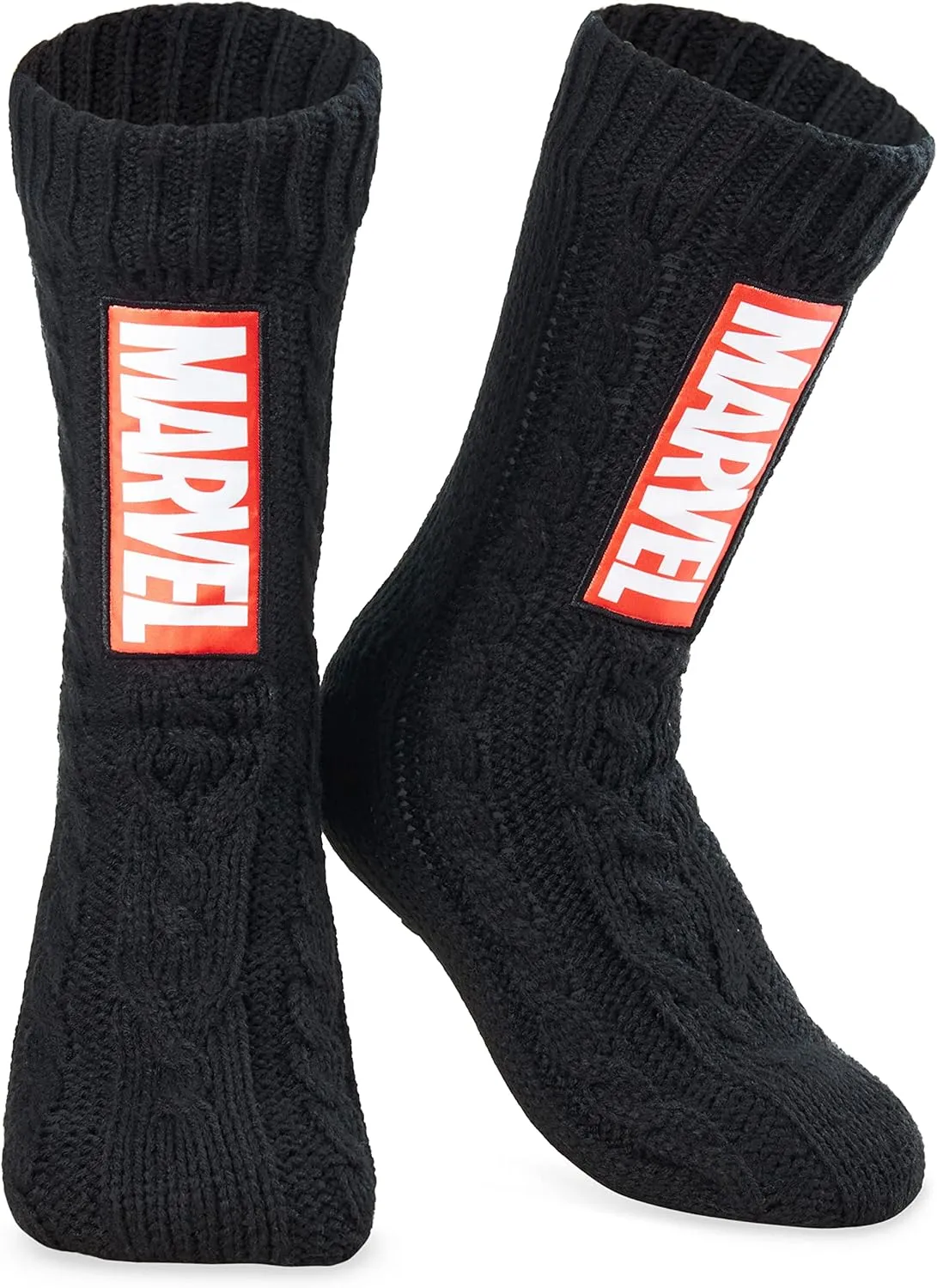Marvel Fluffy Socks, Mens Slipper Socks, Black Panther Thor Warm Knitted Socks