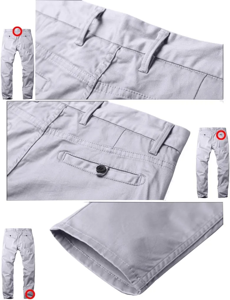 Match Men's Slim Tapered Stretchy Casual Pants #8105