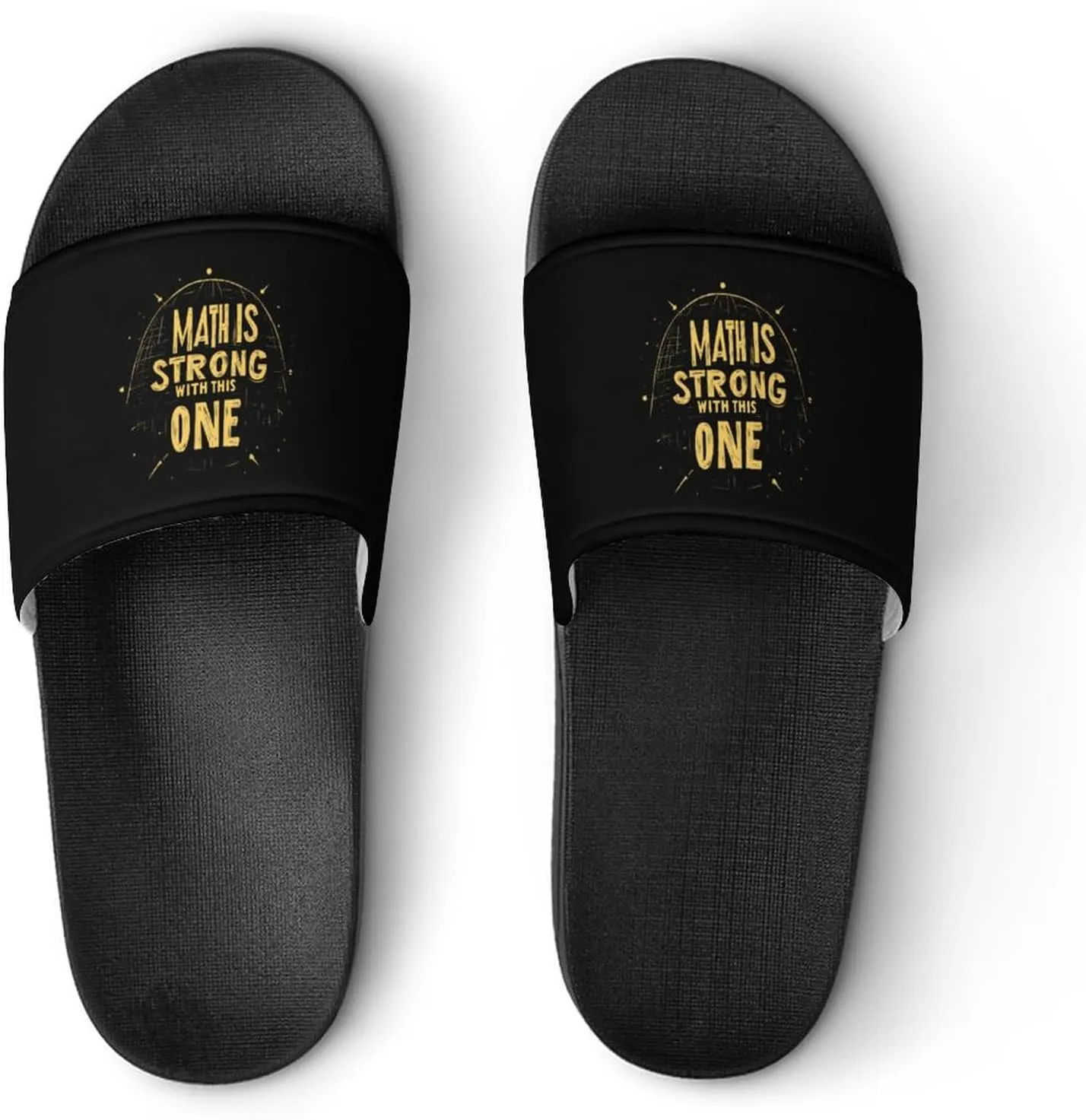 Math Is Strong With This One Slippers Indoor Outdoor Unisex House Slipper Shower Slippers Non-Slip Open Toe Shoes