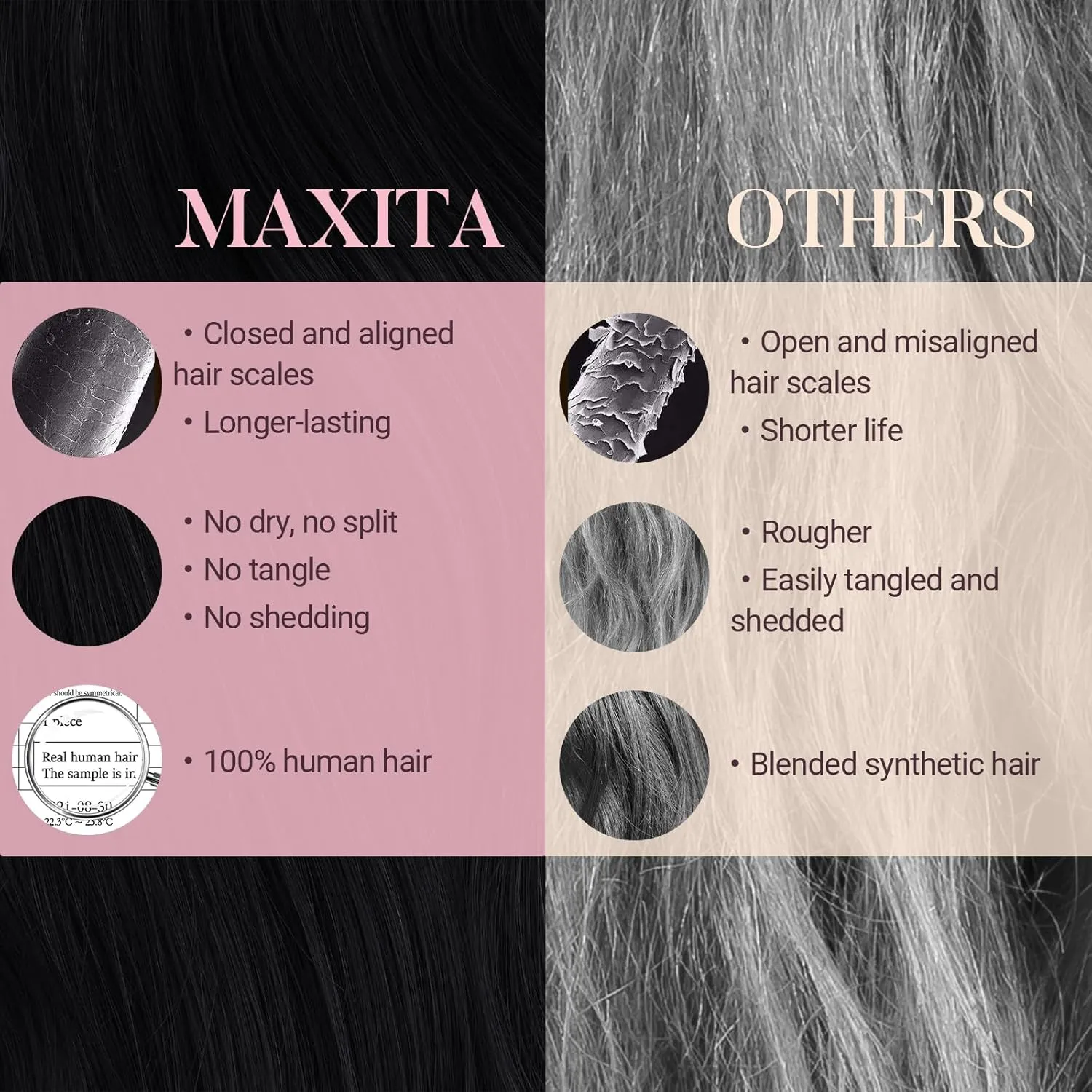 MAXITA Clip in Hair Extensions Real Human Hair, 18 Inch Jet Black 120g 7pcs, Hair Extensions Clip in Human Hair, Straight Natural Hair Remy Clip in Hair Extensions for Woman