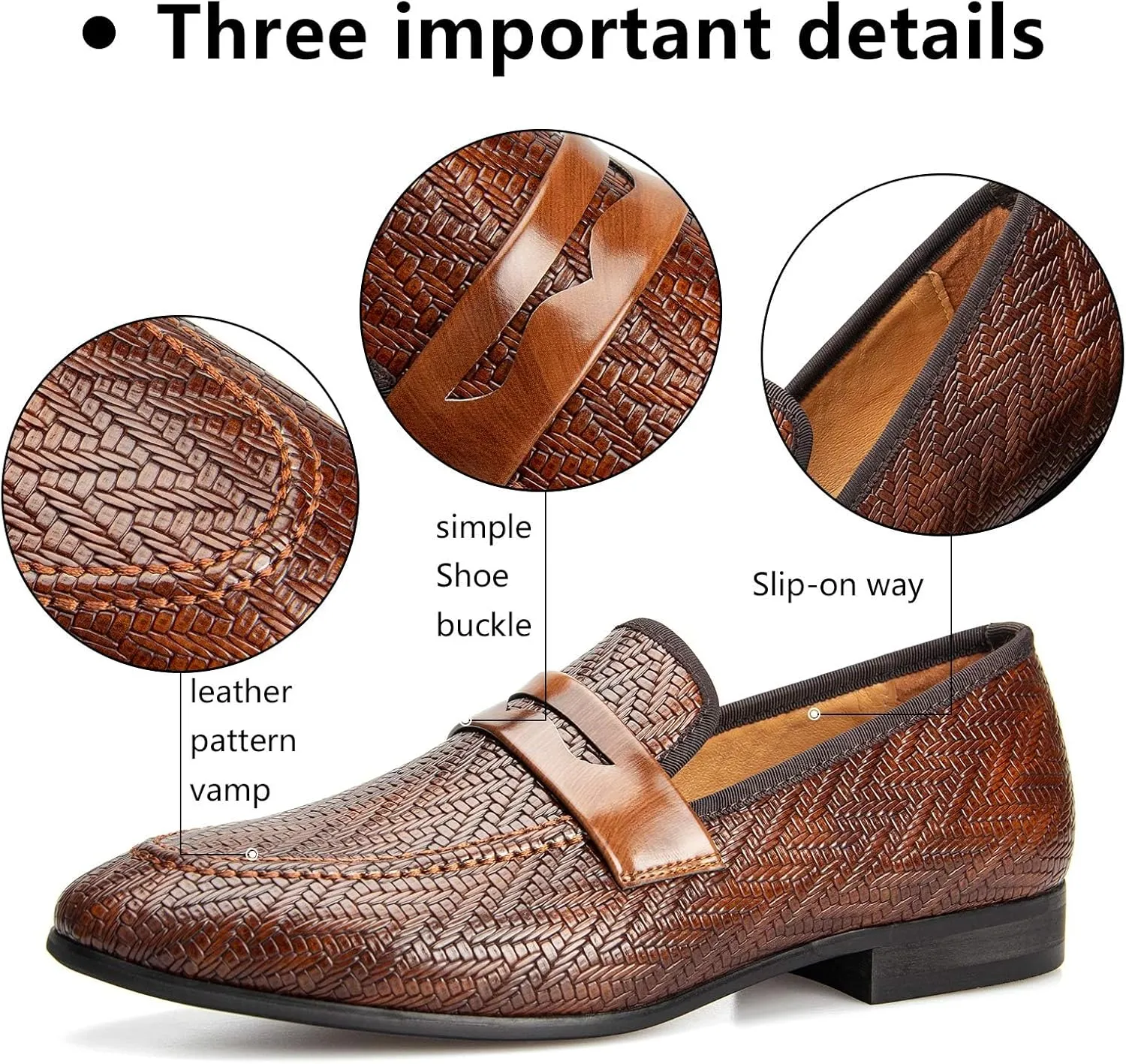 Meijiana Men's Fashion Classic Loafers Luxury Loafer Shoes and Weeding Dress Shoes for Men