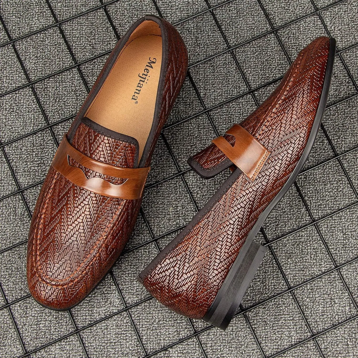 Meijiana Men's Fashion Classic Loafers Luxury Loafer Shoes and Weeding Dress Shoes for Men