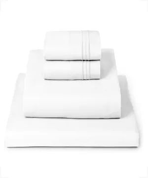 Mellanni King Sheets Set - 4 PC Iconic Collection Bedding - Hotel Luxury, Extra Soft, Cooling Bed Sheets - Wrinkle, Fade, Stain Resistant (King, White)