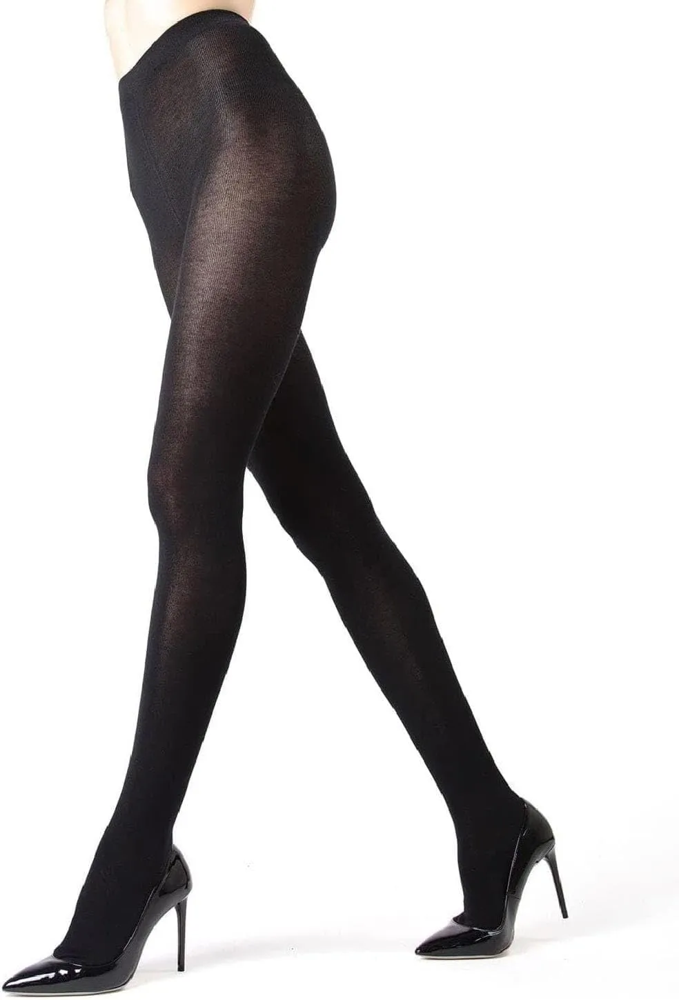 MeMoi Brooklyn Flat Knit Cotton Tights for Women, Cozy and Stretchy Soft Sweater Tights - Sizes XS to 5x-6x