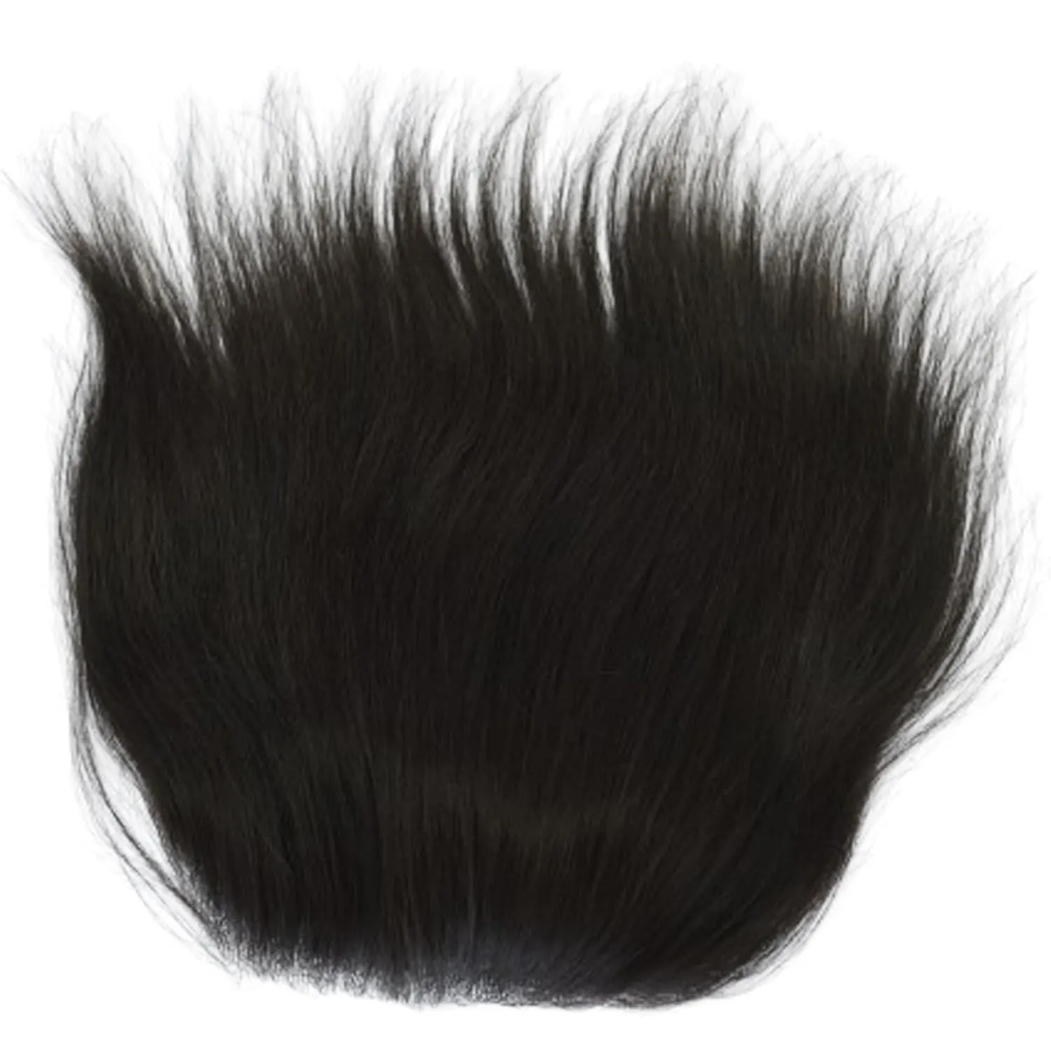 Men Forehead Hairline Toupee 100% Human Hair Skin PU Man Hairpieces Frontal Hair Topper for Receding Natural Hairline Replacement Systems (2.75x6.29 Inch, #2 Dark Brown Color)