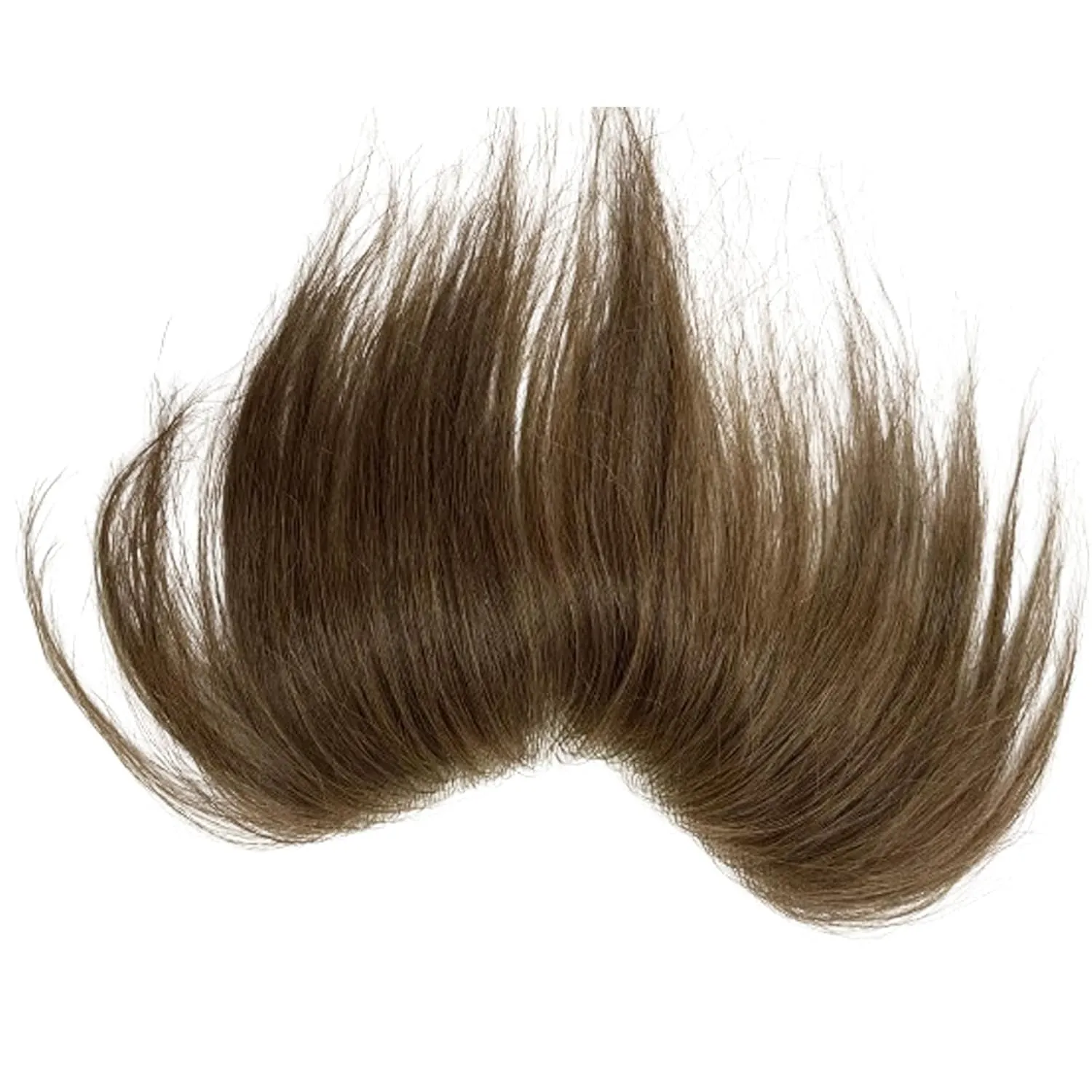 Men Forehead Hairline Toupee 100% Human Hair Skin PU Man Hairpieces Frontal Hair Topper for Receding Natural Hairline Replacement Systems #7 Light Brown Color 0.78x6.29INCH