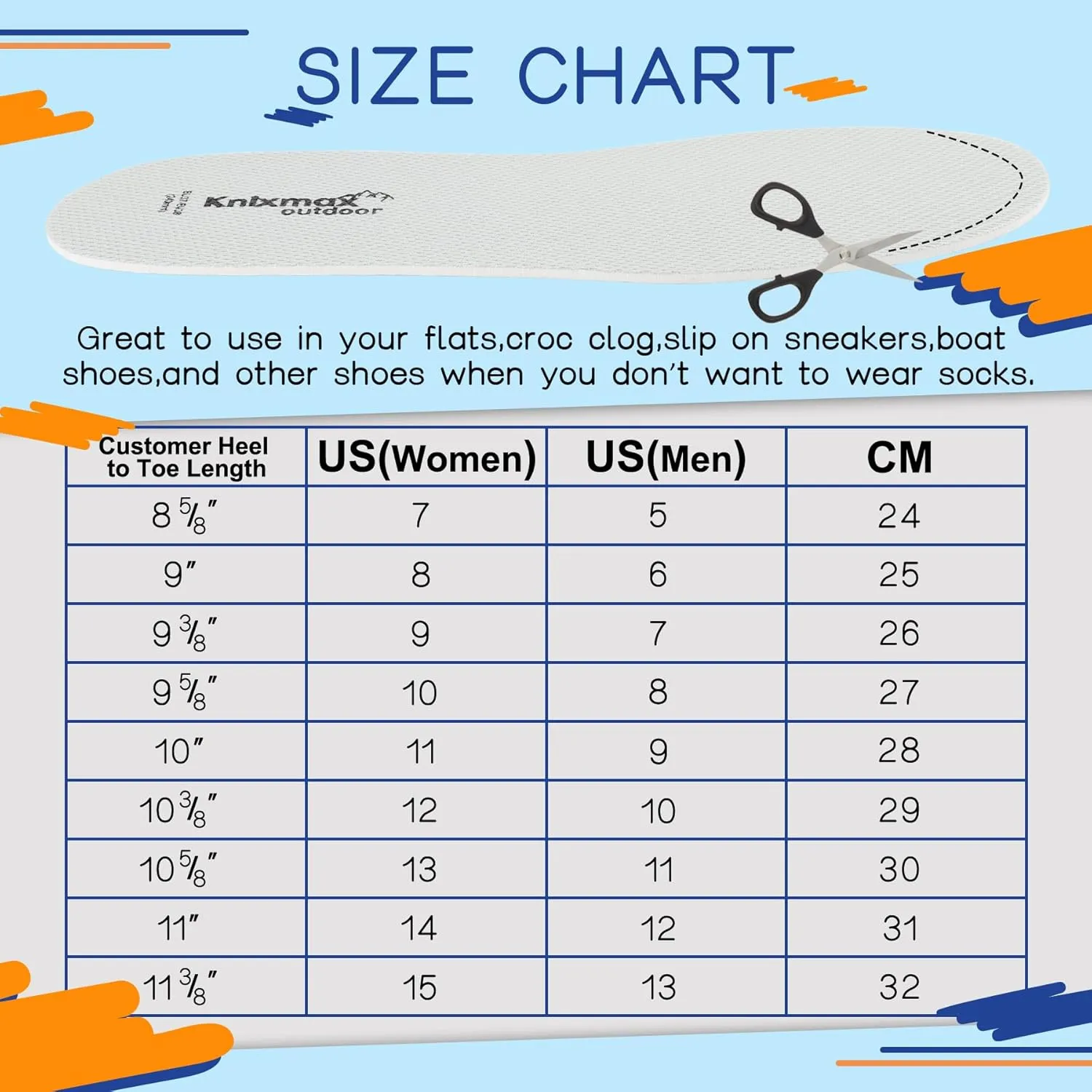Men Women Insoles for Crocs Ultra-Thin Comfort Shoe Inserts for Garden Clogs, Nurse, Chef, Water Shoes, Waterproof Replacement Barefoot Liners Lightweight Pad Grey Size 6 /EU39