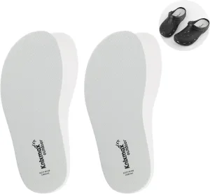 Men Women Insoles for Crocs Ultra-Thin Comfort Shoe Inserts for Garden Clogs, Nurse, Chef, Water Shoes, Waterproof Replacement Barefoot Liners Lightweight Pad Grey Size 6 /EU39