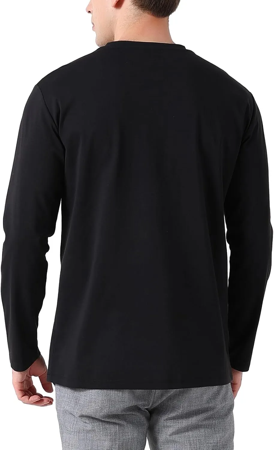 Mens 100% Merino Wool Base Layer Midweight Merino Wool Long Sleeve Thermal Shirts for Men, Ultra Comfort & Soft
