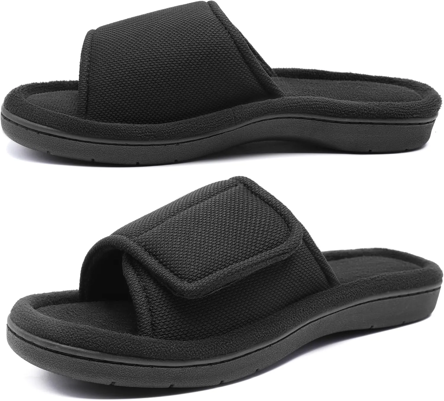 Men's Adjustable Wrap Memory Foam Slide Slipper