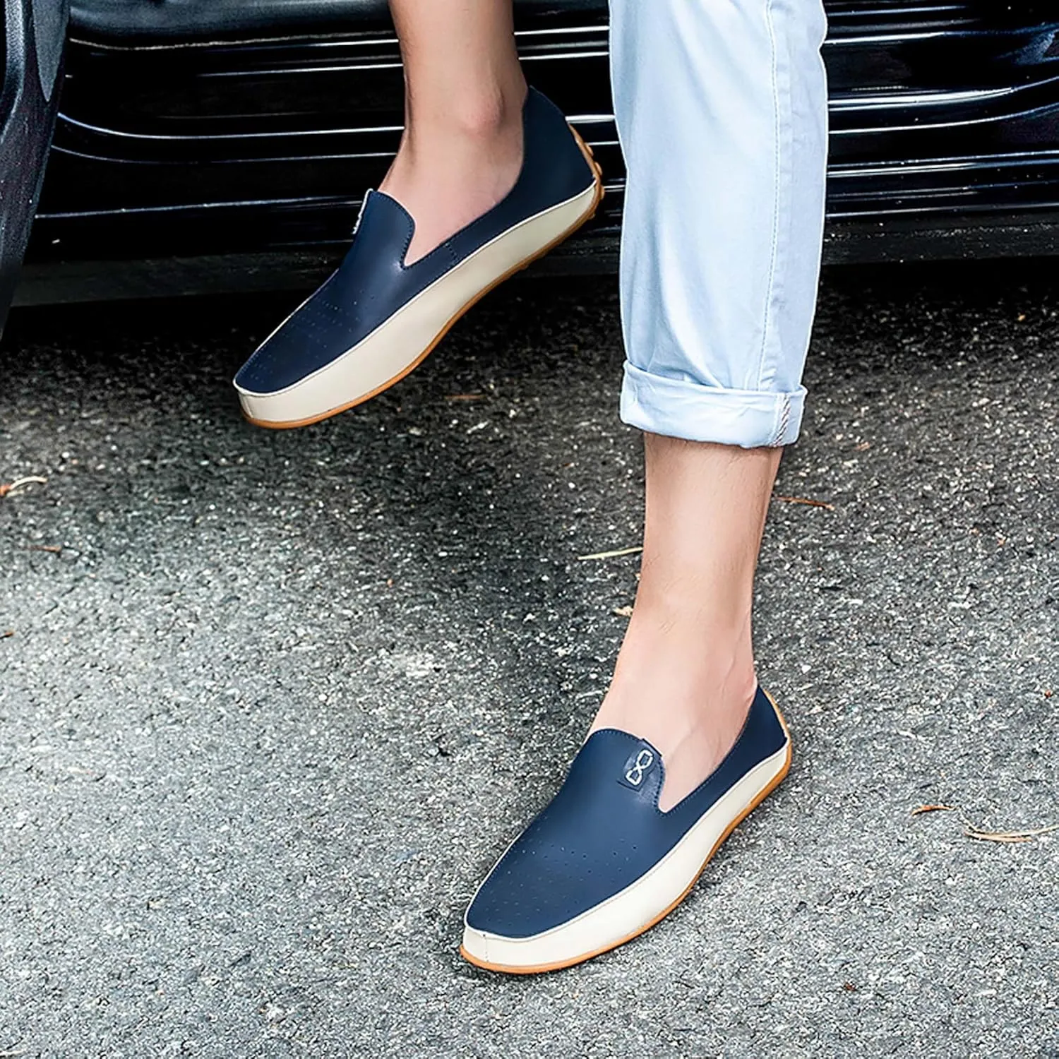 Men's Fashion Casual Loafers Comfortable Non-slip Driving Shoes Lightweight Soft-soled Casual Walking Shoes-Hand-stitched-Fashionable Urban Men's Shoes Large Size-4-13 US Size