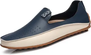 Men's Fashion Casual Loafers Comfortable Non-slip Driving Shoes Lightweight Soft-soled Casual Walking Shoes-Hand-stitched-Fashionable Urban Men's Shoes Large Size-4-13 US Size