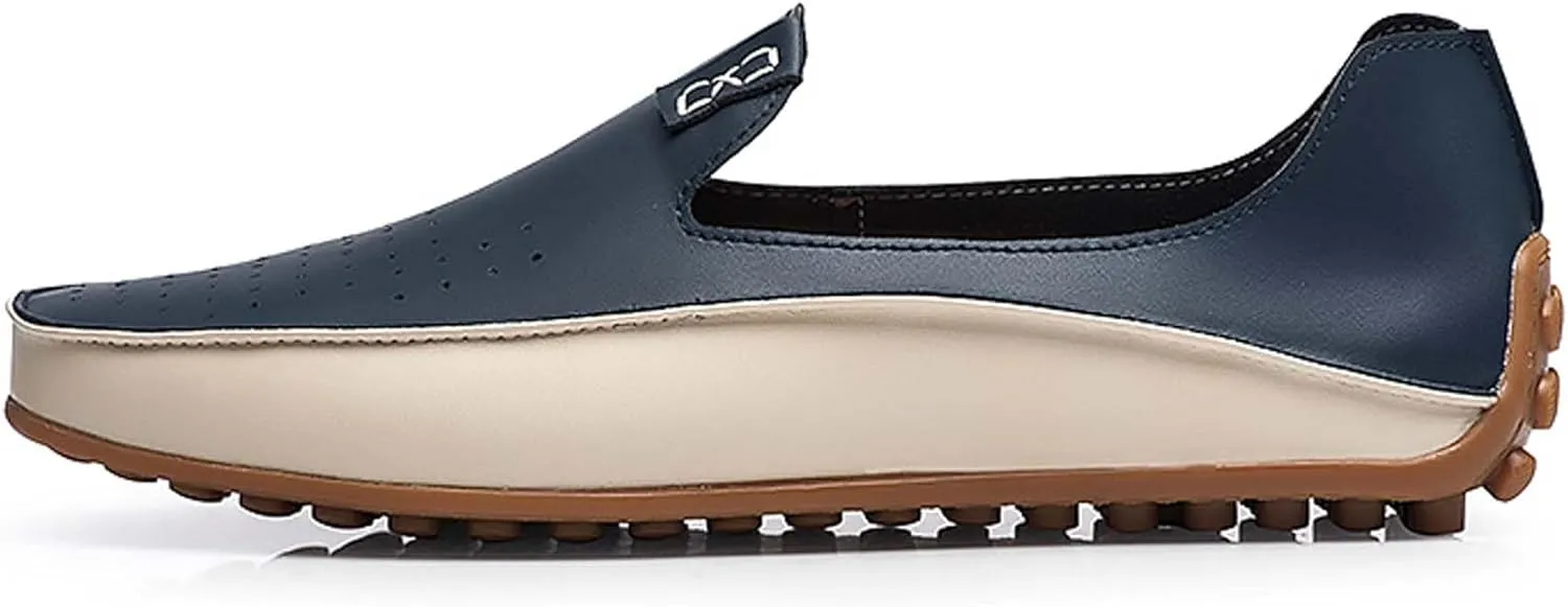 Men's Fashion Casual Loafers Comfortable Non-slip Driving Shoes Lightweight Soft-soled Casual Walking Shoes-Hand-stitched-Fashionable Urban Men's Shoes Large Size-4-13 US Size
