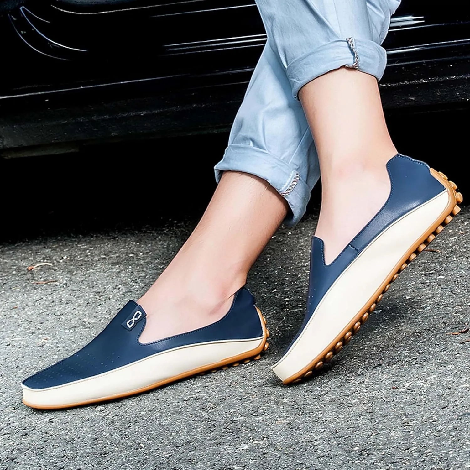Men's Fashion Casual Loafers Comfortable Non-slip Driving Shoes Lightweight Soft-soled Casual Walking Shoes-Hand-stitched-Fashionable Urban Men's Shoes Large Size-4-13 US Size