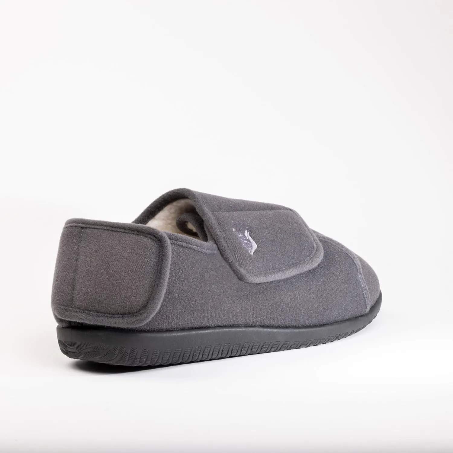 Men's Memory Foam Diabetic Slippers with Adjustable Closure, Extra Wide Comfy Warm Plush Fleece Arthritis Edema Swollen Diabetic House Shoes Machine Washable with Anti Slip Sole
