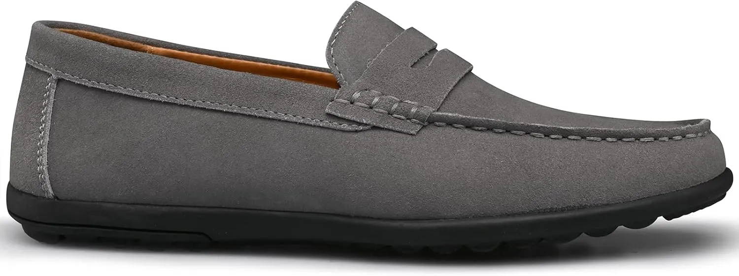 Men’s Moccasins Loafers Casual Leather Slip-On Driving Shoes Dress Comfortable & Light-Weight