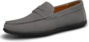 Men’s Moccasins Loafers Casual Leather Slip-On Driving Shoes Dress Comfortable & Light-Weight