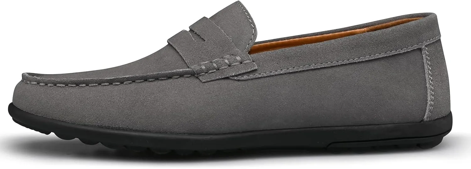 Men’s Moccasins Loafers Casual Leather Slip-On Driving Shoes Dress Comfortable & Light-Weight