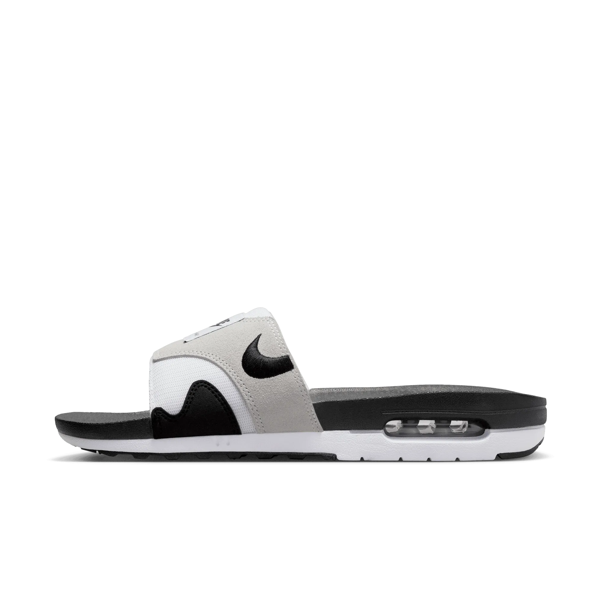 Men's Nike Air Max 1 Slides "White Black"