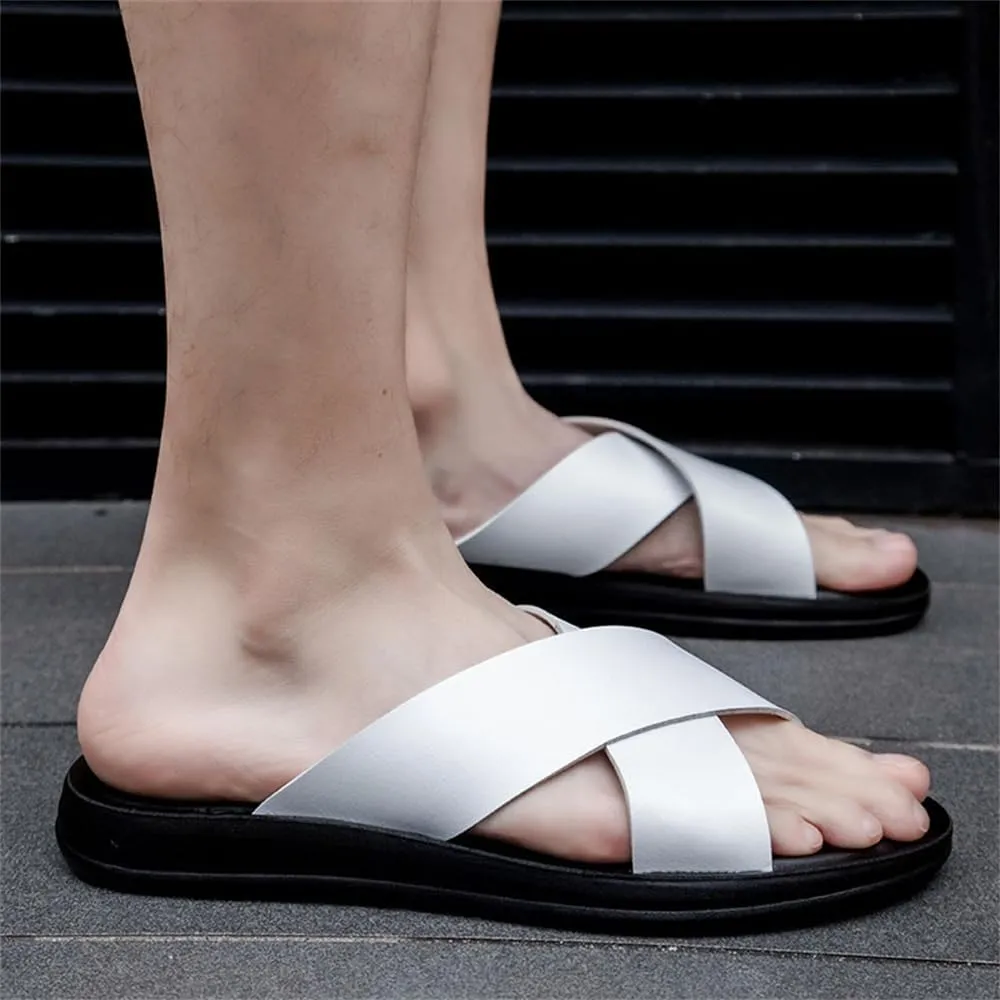 Men's Sandals Cross Slides Soft Cushion Footbed Comfort Athletic Slippers Indoor and Outdoor Beach Sandals Quick-Dry