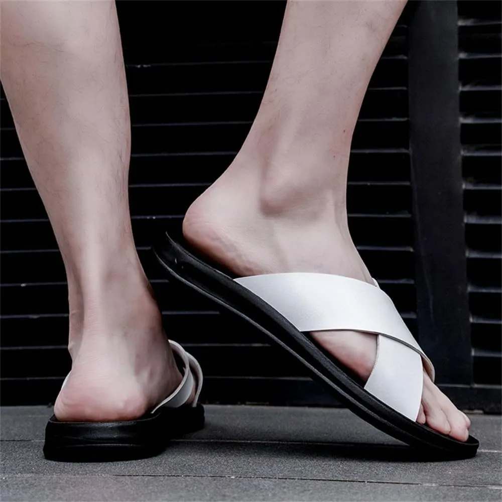 Men's Sandals Cross Slides Soft Cushion Footbed Comfort Athletic Slippers Indoor and Outdoor Beach Sandals Quick-Dry