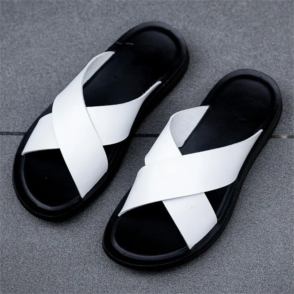 Men's Sandals Cross Slides Soft Cushion Footbed Comfort Athletic Slippers Indoor and Outdoor Beach Sandals Quick-Dry