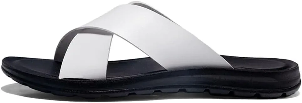 Men's Sandals Cross Slides Soft Cushion Footbed Comfort Athletic Slippers Indoor and Outdoor Beach Sandals Quick-Dry