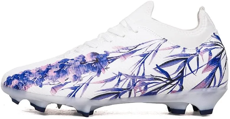 Men's Soccer Shoes Football Cleats Low-Tops Lace-Up Non-Slip Spikes Indoor Outdoor Sports Athletic Baseball Lacrosse Sneaker