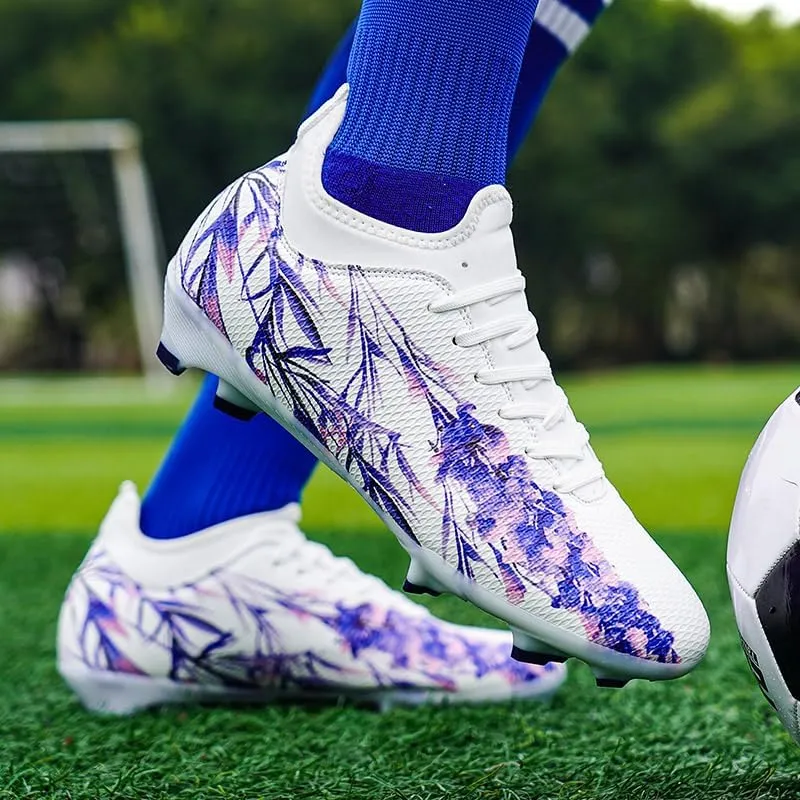 Men's Soccer Shoes Football Cleats Low-Tops Lace-Up Non-Slip Spikes Indoor Outdoor Sports Athletic Baseball Lacrosse Sneaker