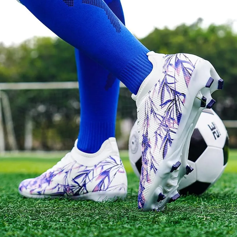 Men's Soccer Shoes Football Cleats Low-Tops Lace-Up Non-Slip Spikes Indoor Outdoor Sports Athletic Baseball Lacrosse Sneaker