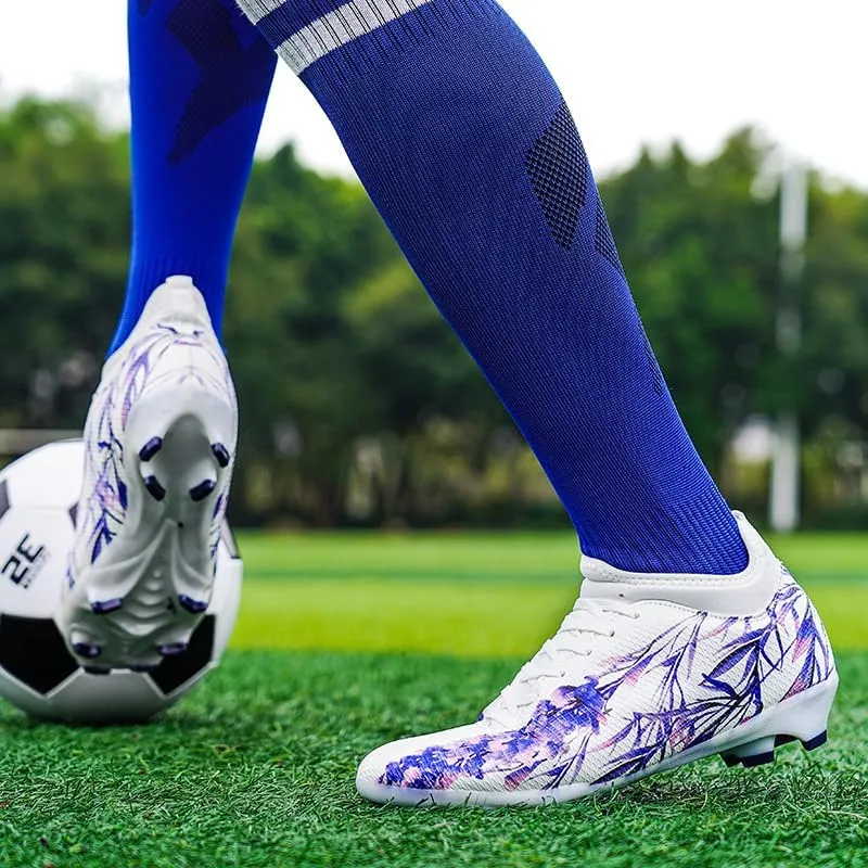 Men's Soccer Shoes Football Cleats Low-Tops Lace-Up Non-Slip Spikes Indoor Outdoor Sports Athletic Baseball Lacrosse Sneaker
