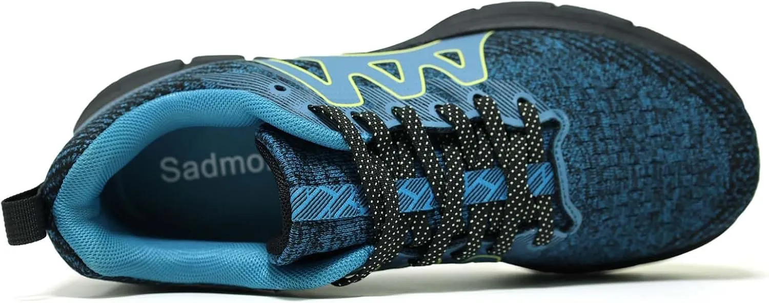 Men's Trail Running Shoes, Lightweight Hiking Sneakers with Arch Support, Non-Slip Shock Absorbing Outdoor Shoes for Mountain Trekking & Athletic Training