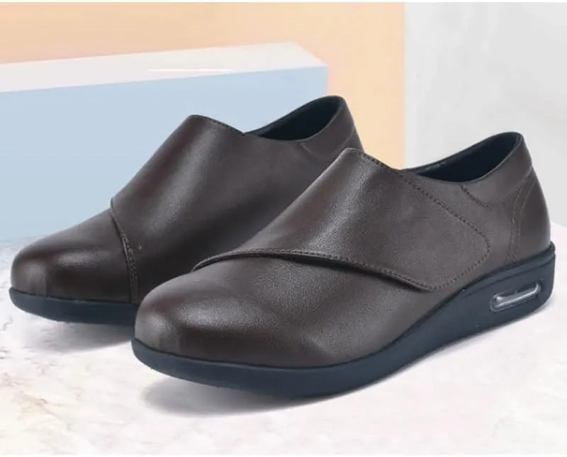 Men's Trendy Solid Slip On Loafer Shoes Comfortable Cowhide Soles Non-Slip Walking Shoes