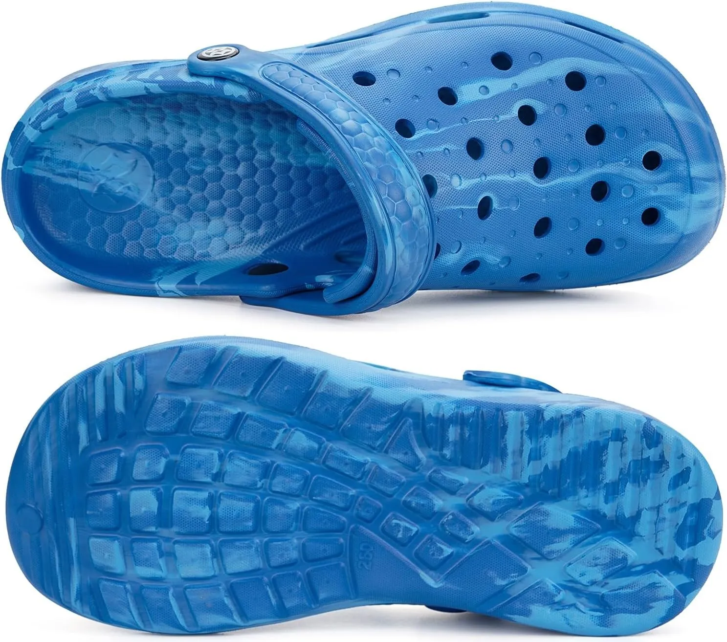 Mens Womens Garden Clogs Shoes with Arch Support Unisex Gardening Slip on Sandals Beach Slippers Tie-Dye Clog