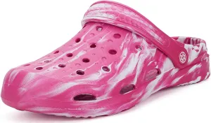 Mens Womens Garden Clogs Shoes with Arch Support Unisex Gardening Slip on Sandals Beach Slippers Tie-Dye Clog