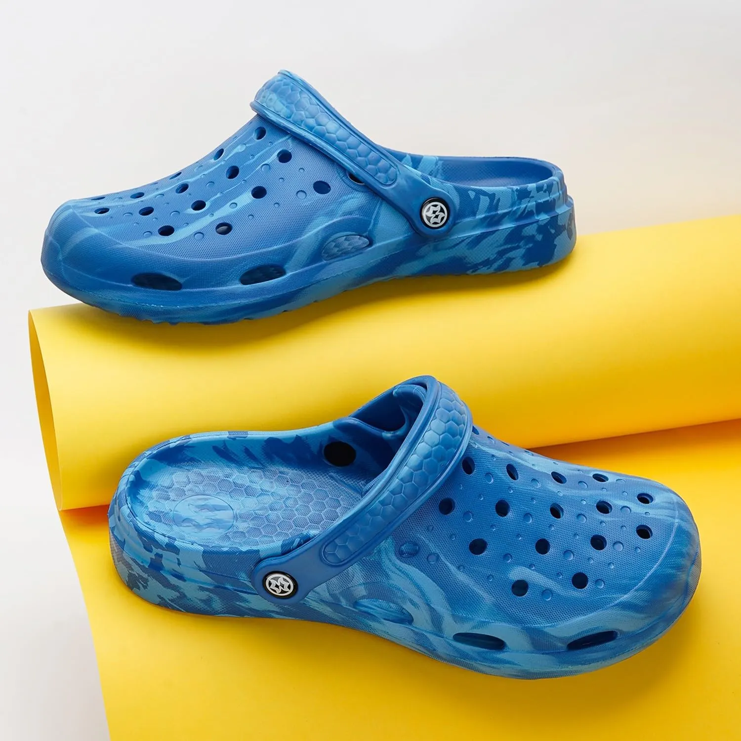 Mens Womens Garden Clogs Shoes with Arch Support Unisex Gardening Slip on Sandals Beach Slippers Tie-Dye Clog
