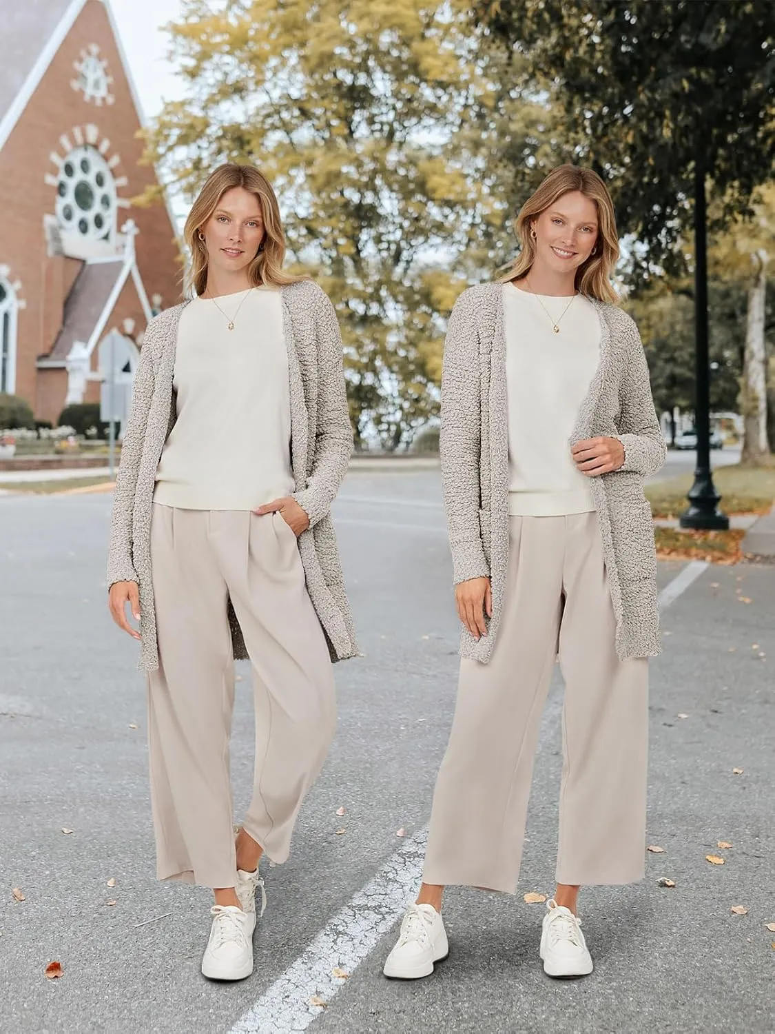 MEROKEETY Women's Long Sleeve Soft Chunky Knit Sweater Open Front Cardigans Outwear Coat
