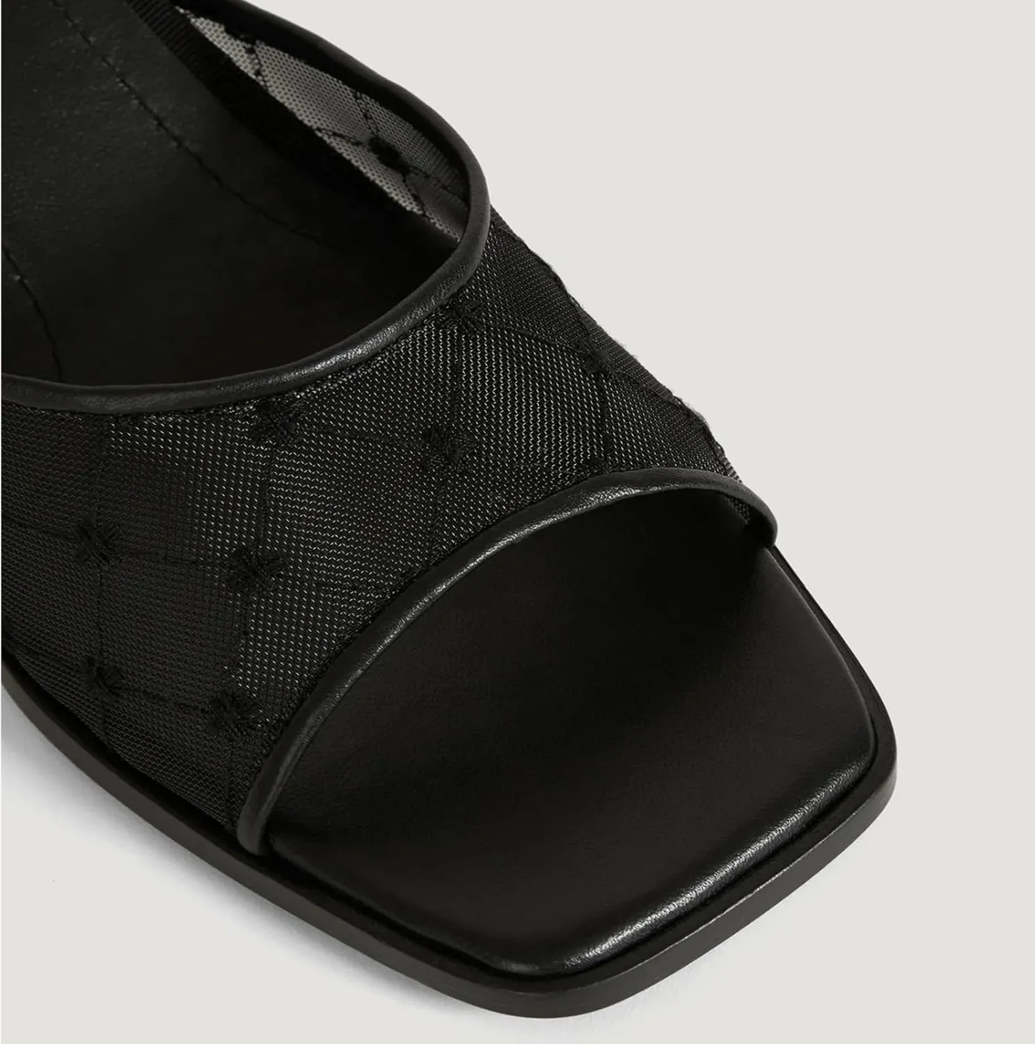 Mesh Wedge Sandals for Women Platform Espadrille Raffia Square Open Toe Slide Mule Sandal Casual Comfortable Summer Dress Shoes