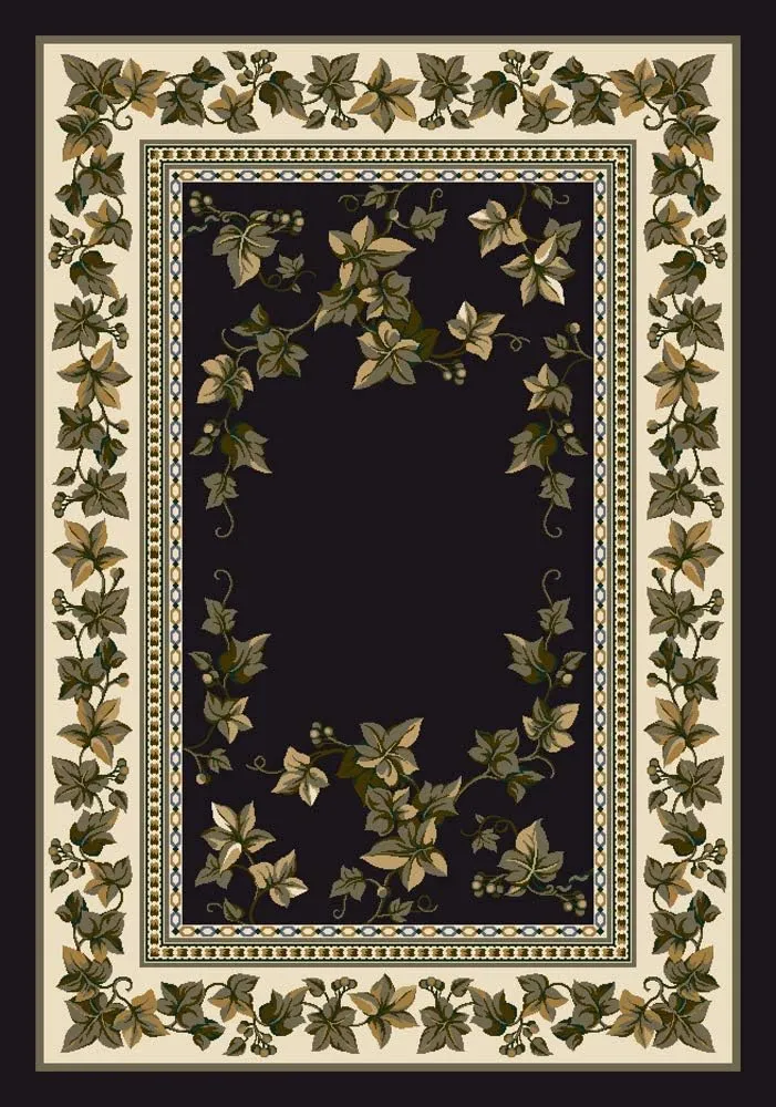 Milliken Signature Collection Ivy Valley Runner Area Rug, 2'1" x 7'8", Onyx